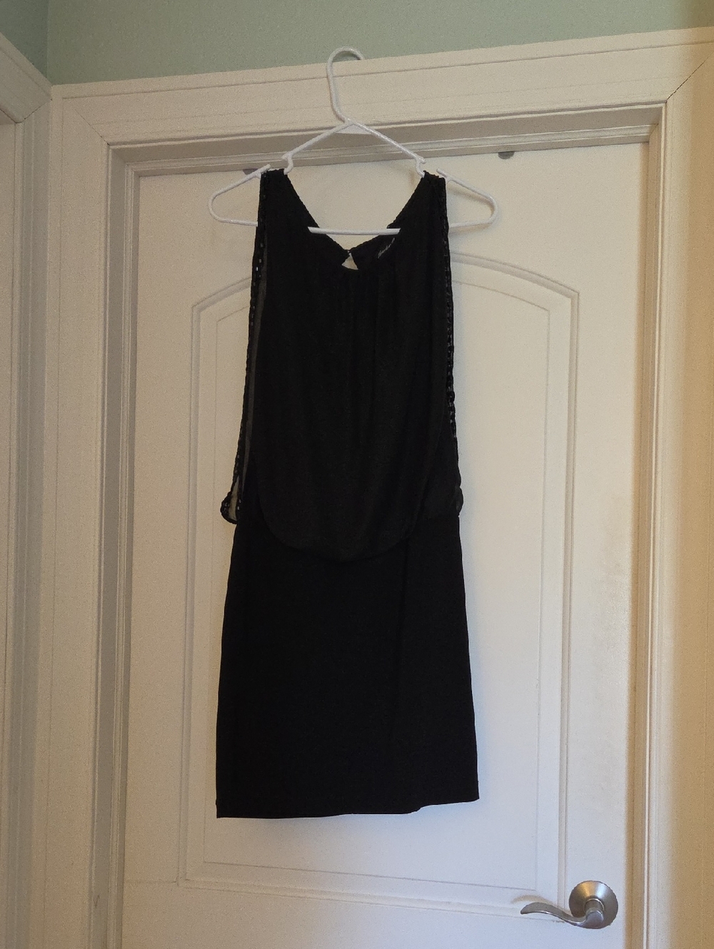 Scarlett Nite Black Sleeveless Blouson Mini Dress